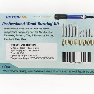  77 PCS Wood Burning Kit, Professional Wood Tool with Adjustable  Temperature 200~450 ℃ Wood Burning Pen and Soldering Iron Various Creative  DIY Tool Set Pyrography Pen for Embossing/Carving/Soldering