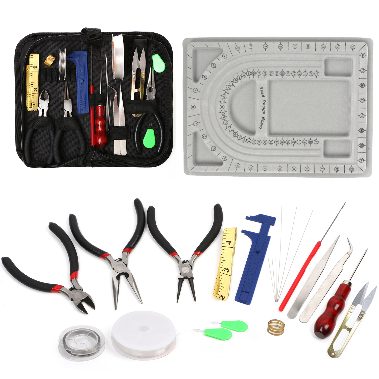 HOTOOLME Jewellery Making Tool Kits,23 Pieces Jewelry Repair Kit with Bead  Design Board – HOTOOLME
