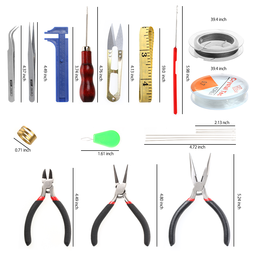 1010Pcs Jewelry Making Kit Sterling Repair Tool Craft Supplies DIY Beading  Hooks