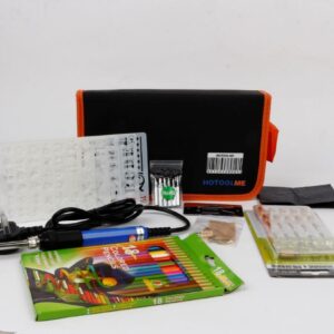 77Pcs Wood Burning Kit, Pyrography Pen Set for Wood Burning/Carving/Embossing/Soldering, with Adjustable Temperature Soldering Pen + Pyrography Tips + Stencils + 18 Color Pencils (UK Plug)